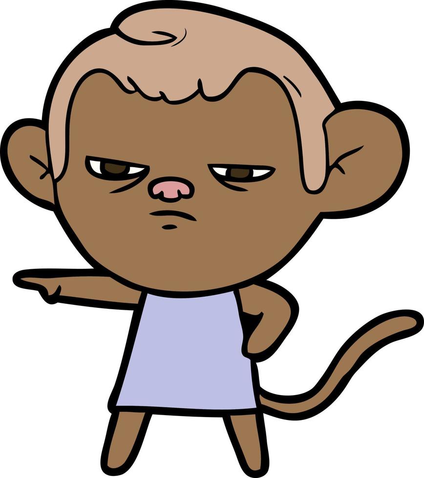 Vector cartoon monkey