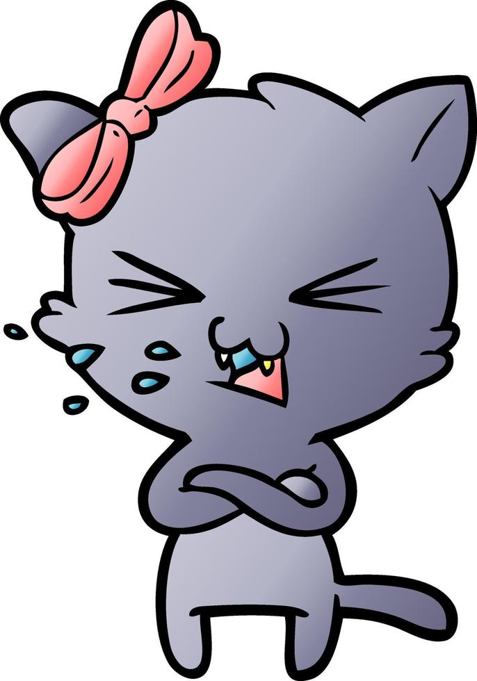 Vector cartoon cat