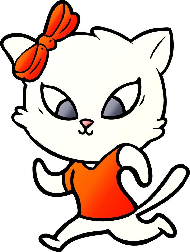 Vector cartoon cat