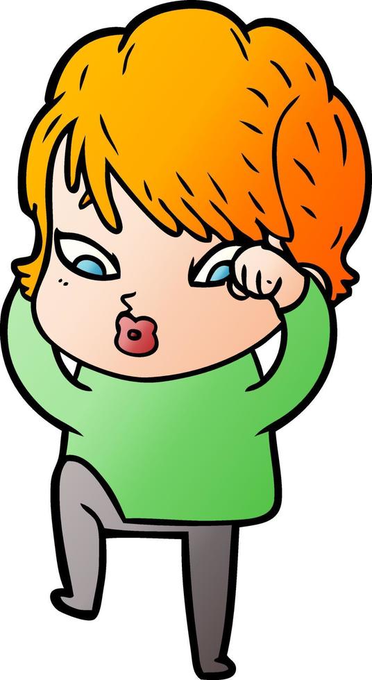 Vector cartoon woman
