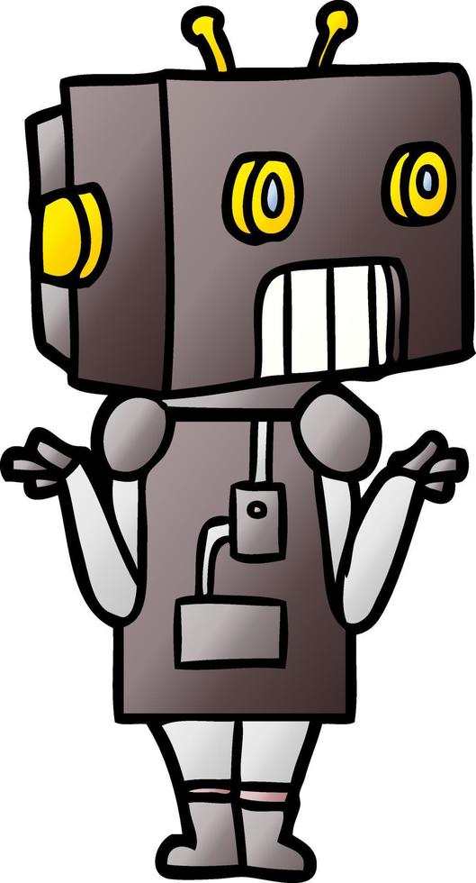 robot de dibujos animados de vector