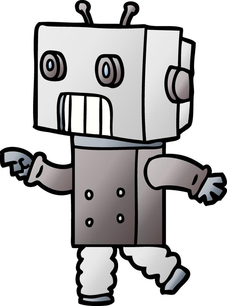 Vector cartoon robot