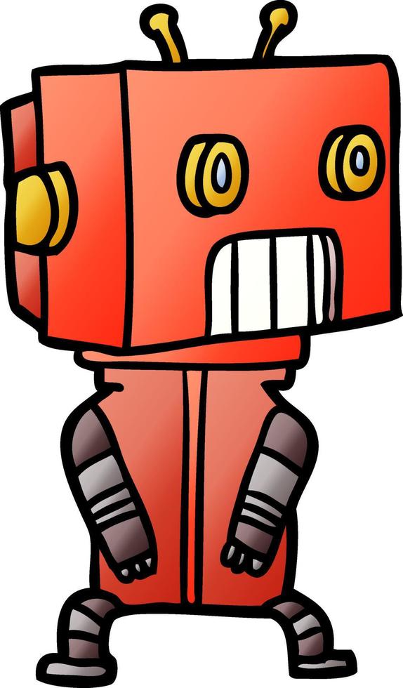 Vector cartoon robot
