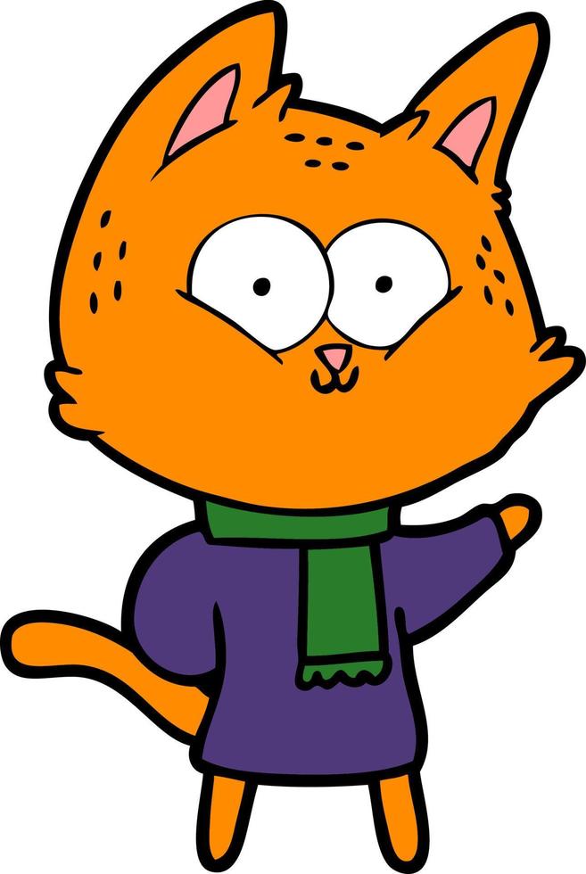 Vector cartoon cat