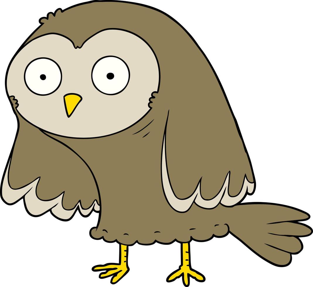 Vector cartoon owl