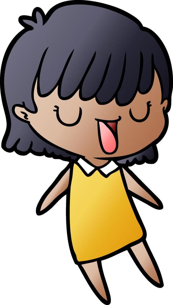 Vector cartoon woman