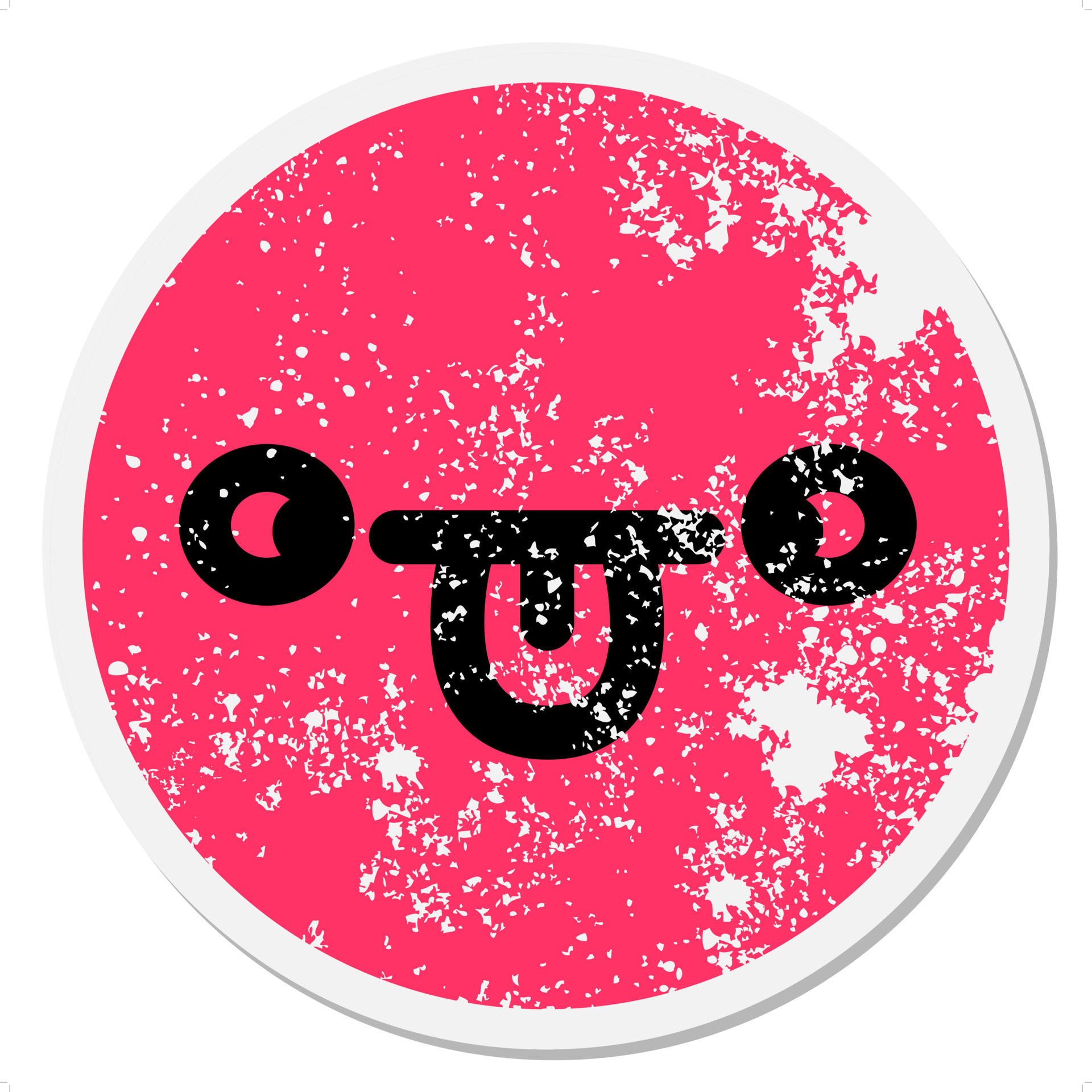 confused cross eyed face circular sticker 12356437 Vector Art at Vecteezy