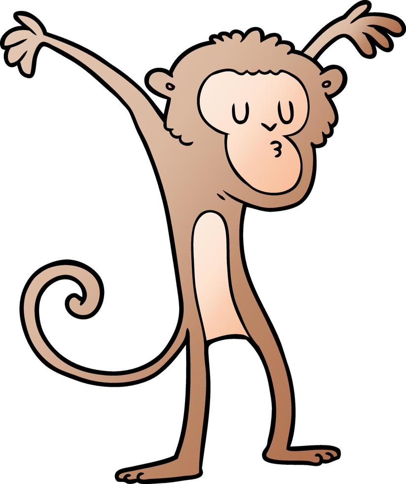 Vector cartoon monkey
