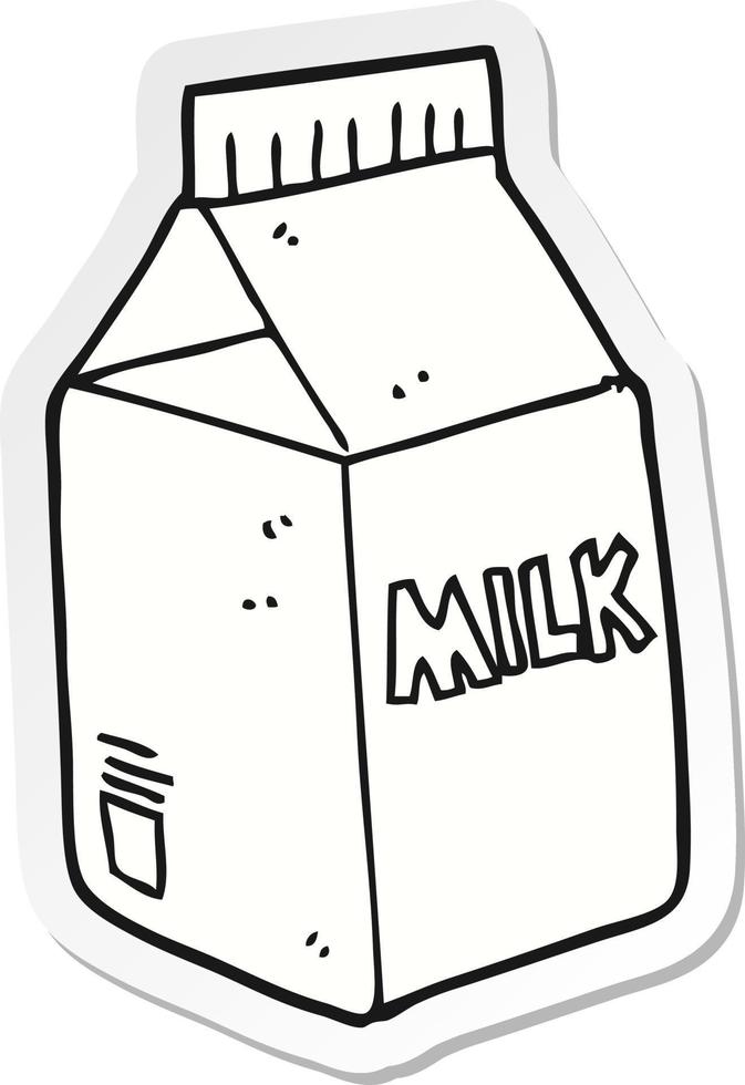  pegatina de un cartón de leche de dibujos animados   Vector en Vecteezy