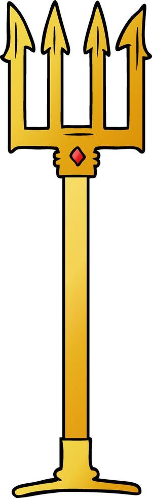 Vector cartoon trident