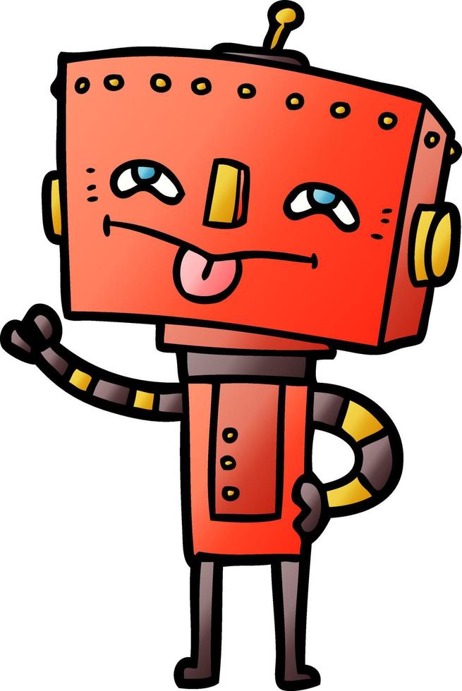 Vector cartoon robot