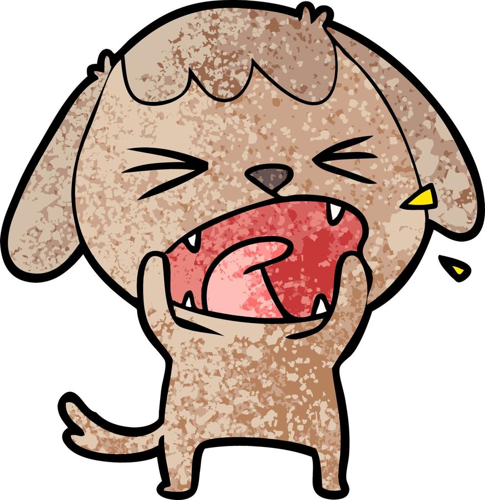 cute cartoon dog barking vector