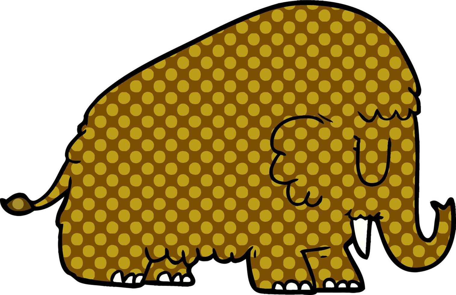 vector cartoon mammoth