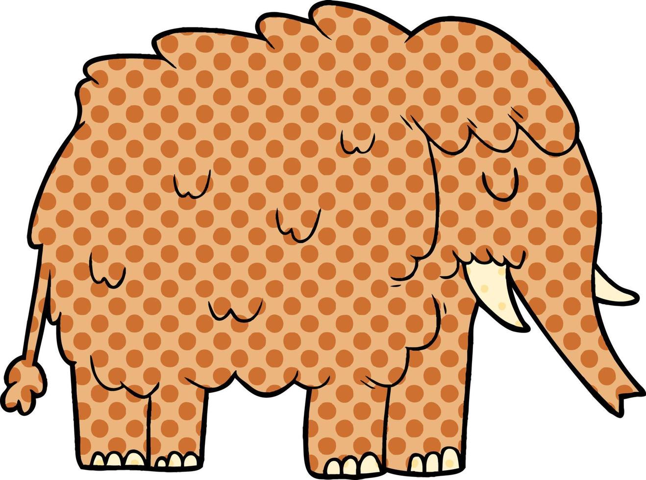 vector cartoon mammoth