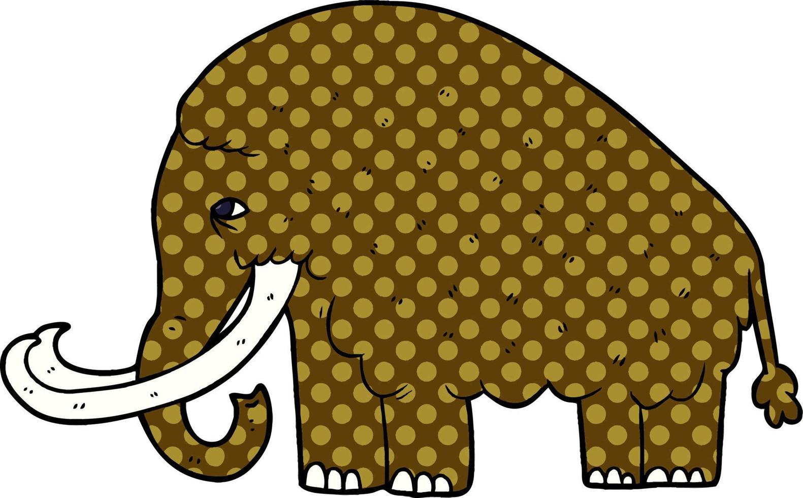 vector cartoon mammoth