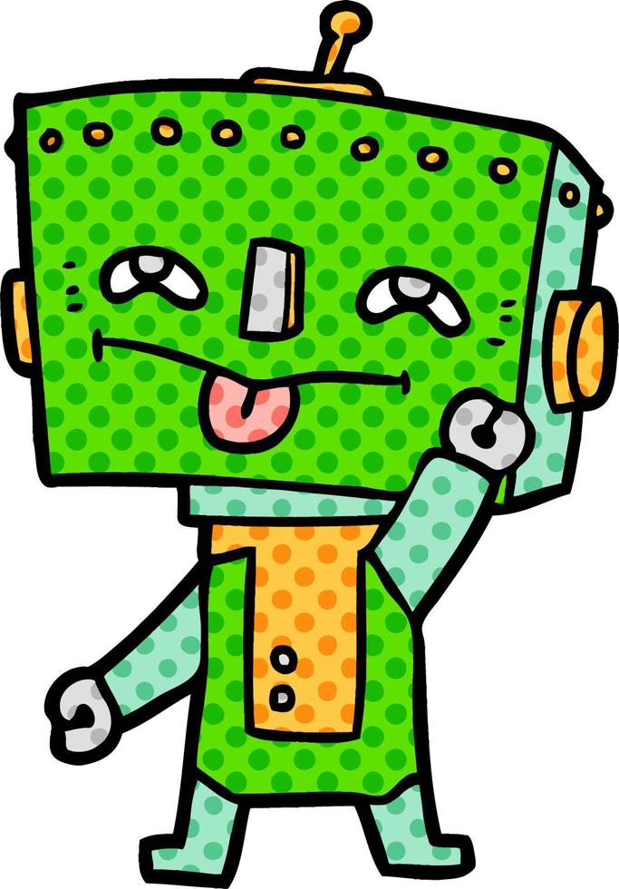 personaje de robot de dibujos animados vector