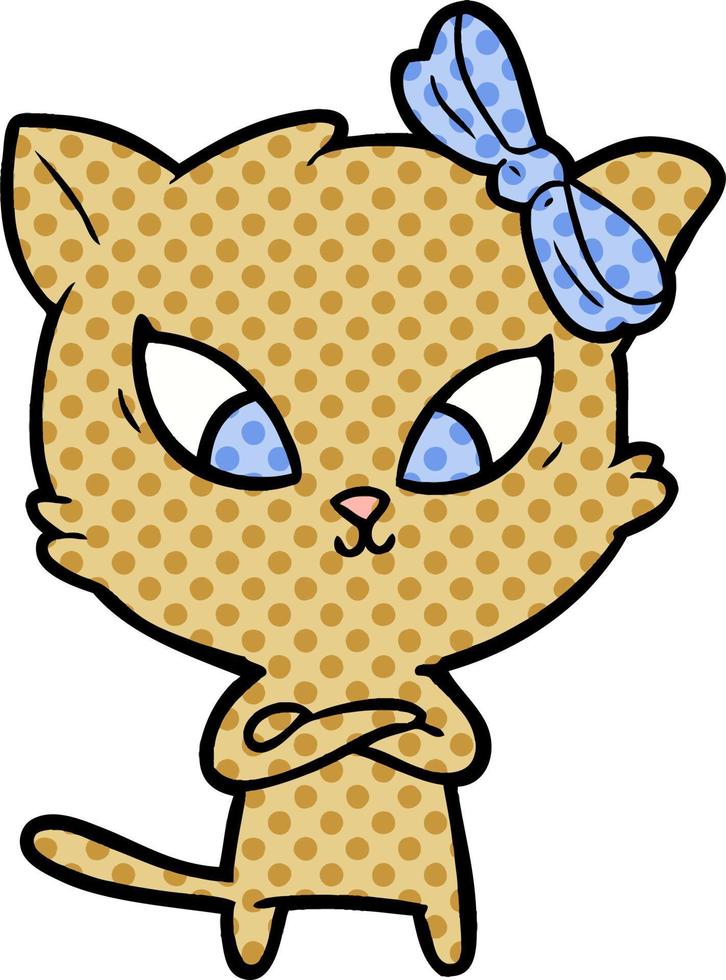 cartoon cat character vector