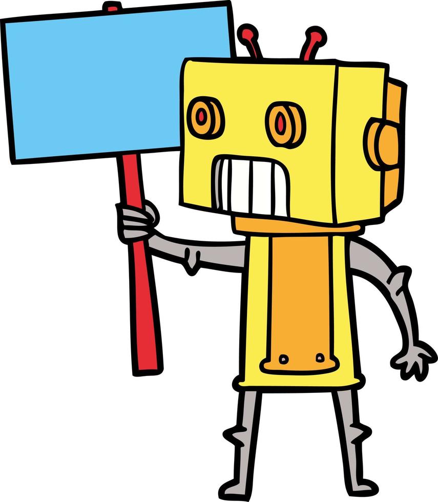 cartoon robot character vector