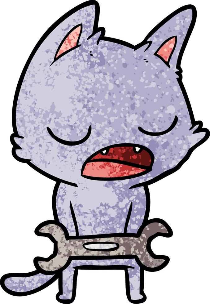 talking cat cartoon vector