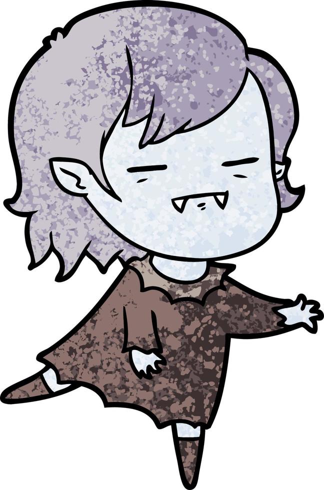 cartoon undead vampire girl vector