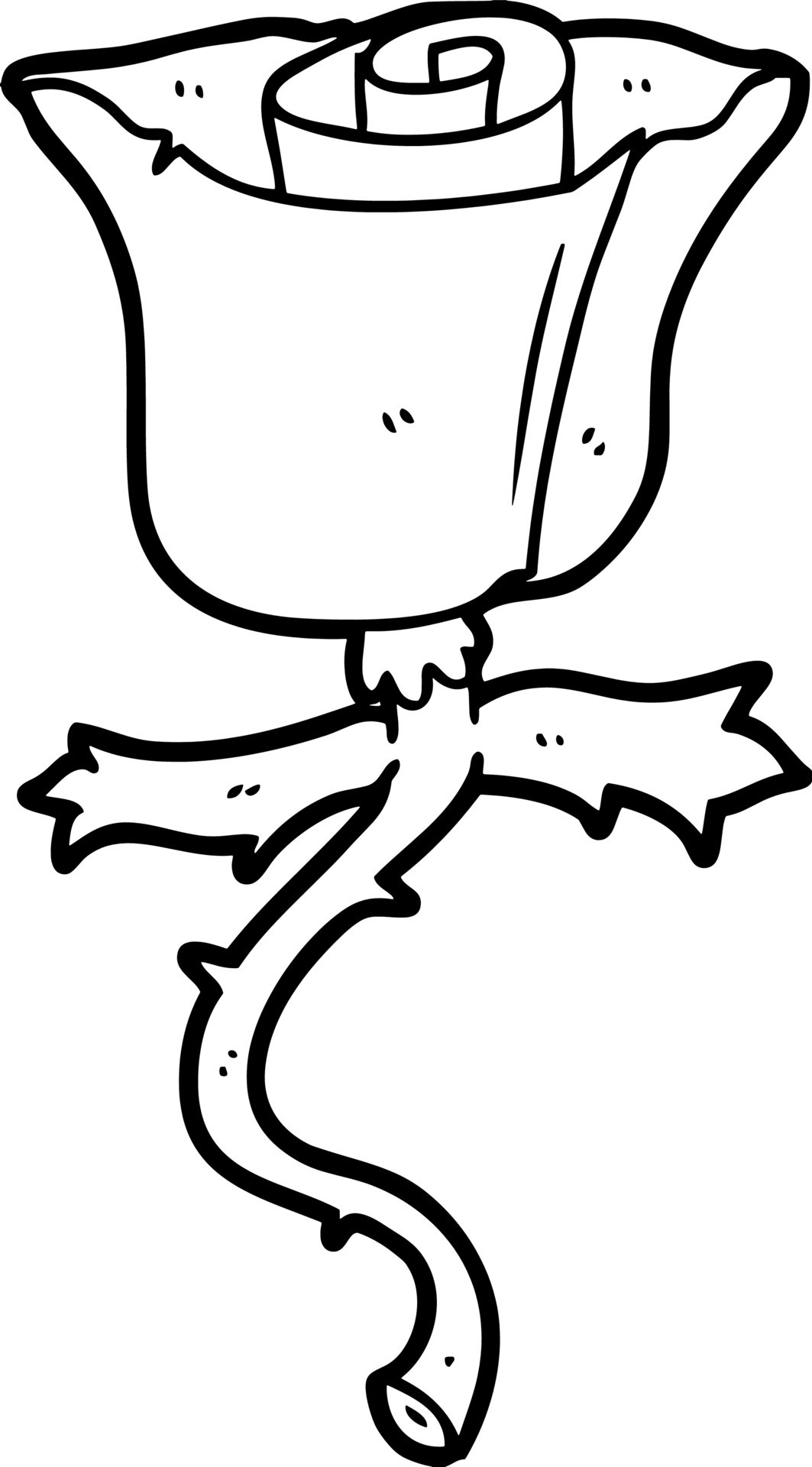 cartoon rose with thorns 12357491 Vector Art at Vecteezy