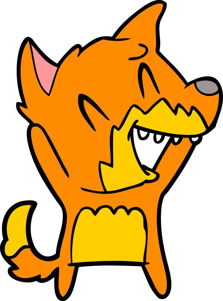 fox cartoon character vector