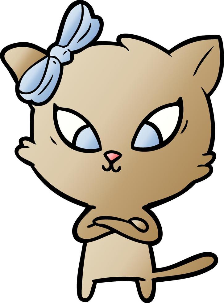 Vector cartoon cat