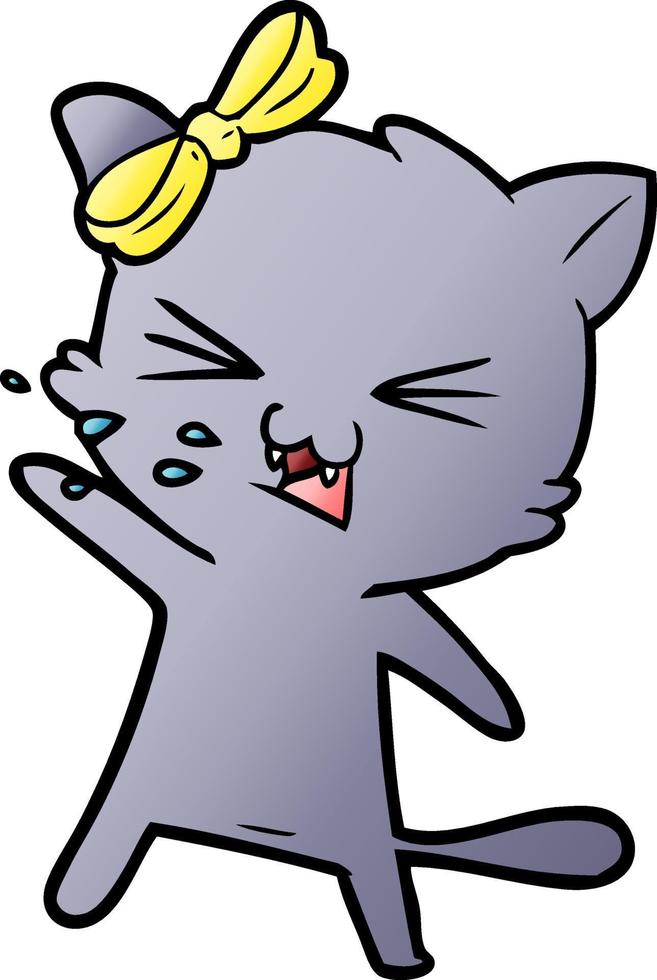 Vector cartoon cat
