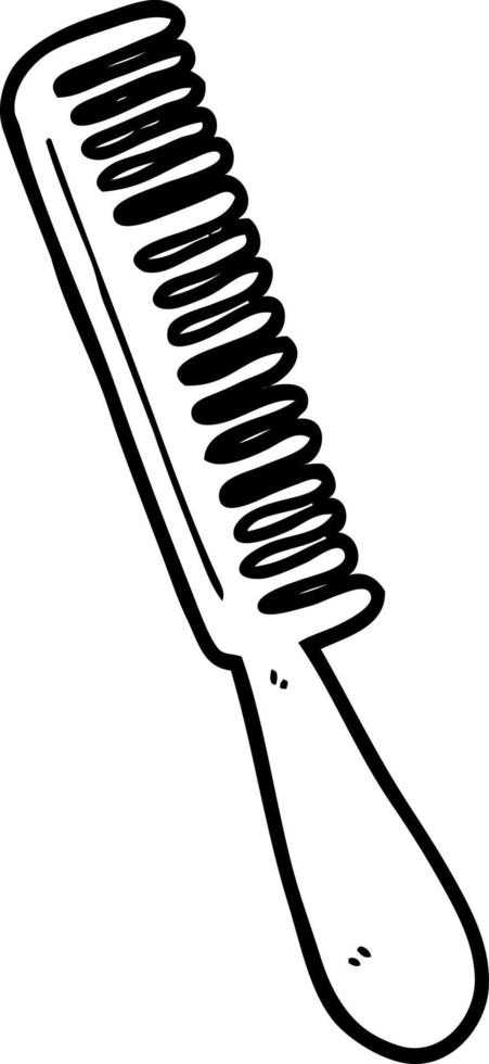 cartoon line drawing comb vector