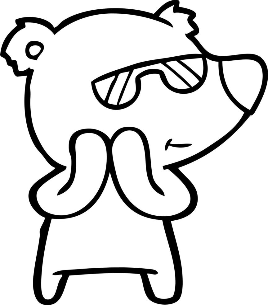 happy cartoon polar bear vector
