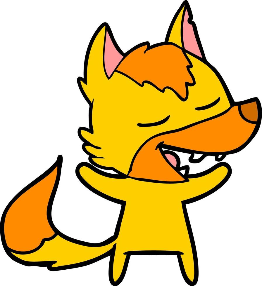 fox cartoon character vector