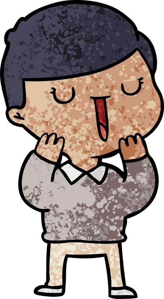 cartoon happy boy vector