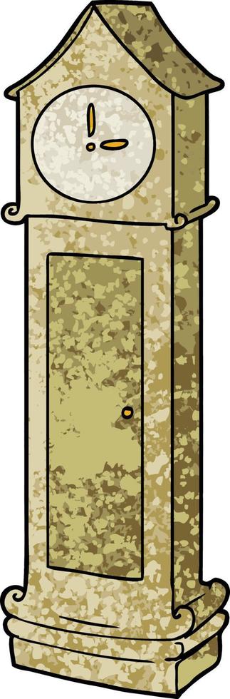 grandfather clock cartoon vector
