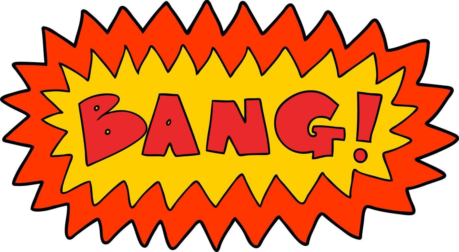 cartoon bang symbol vector