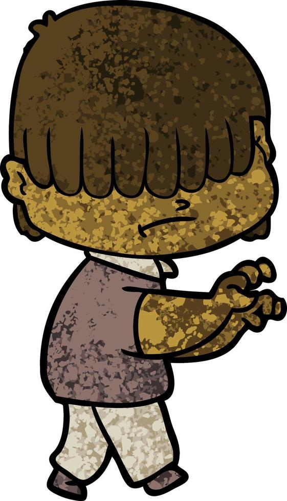 cartoon boy with untidy hair vector