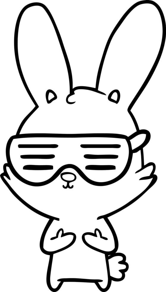 cute cartoon rabbit vector