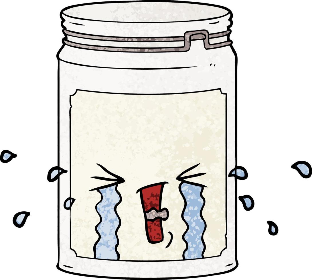 cartoon glass jar vector