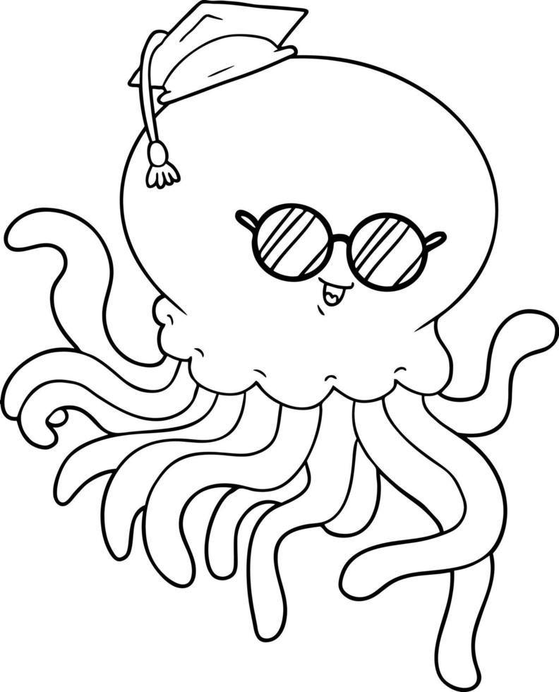 cartoon jellyfish in love vector