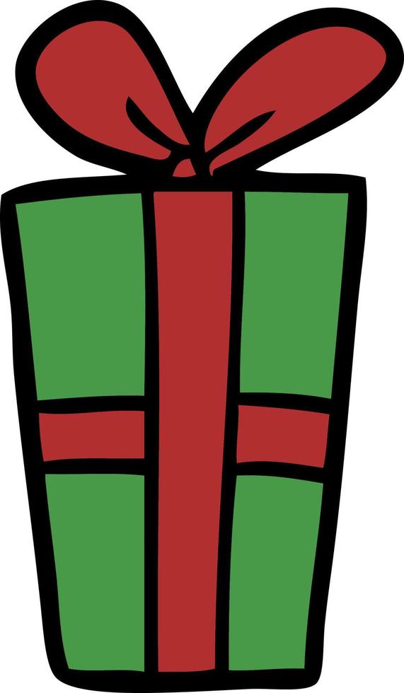 cartoon christmas present vector