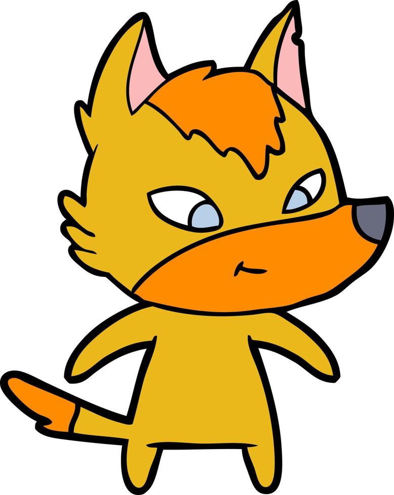 fox cartoon character vector
