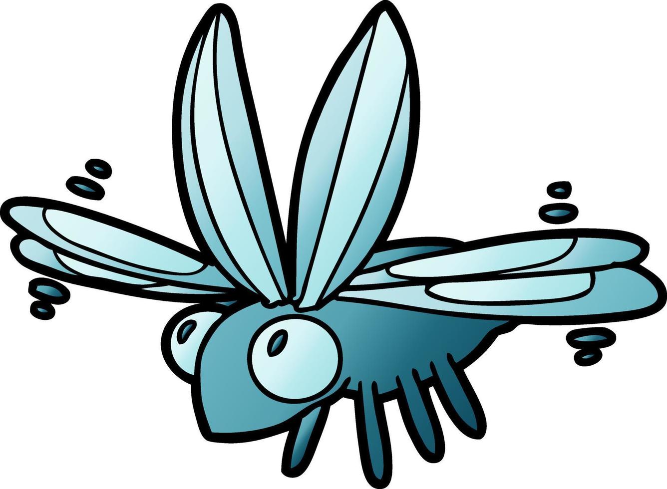 lindo insecto de dibujos animados volando vector