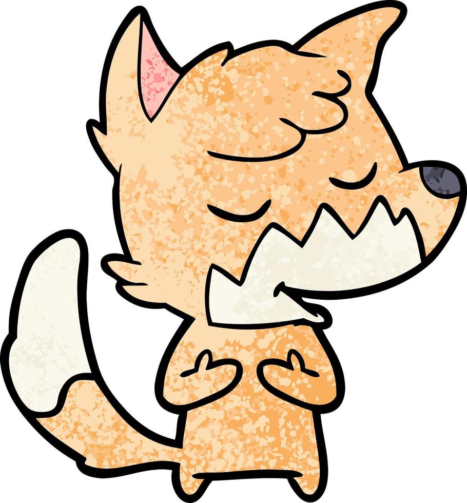 friendly cartoon fox vector