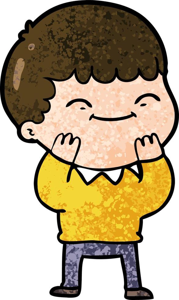 cartoon happy boy vector