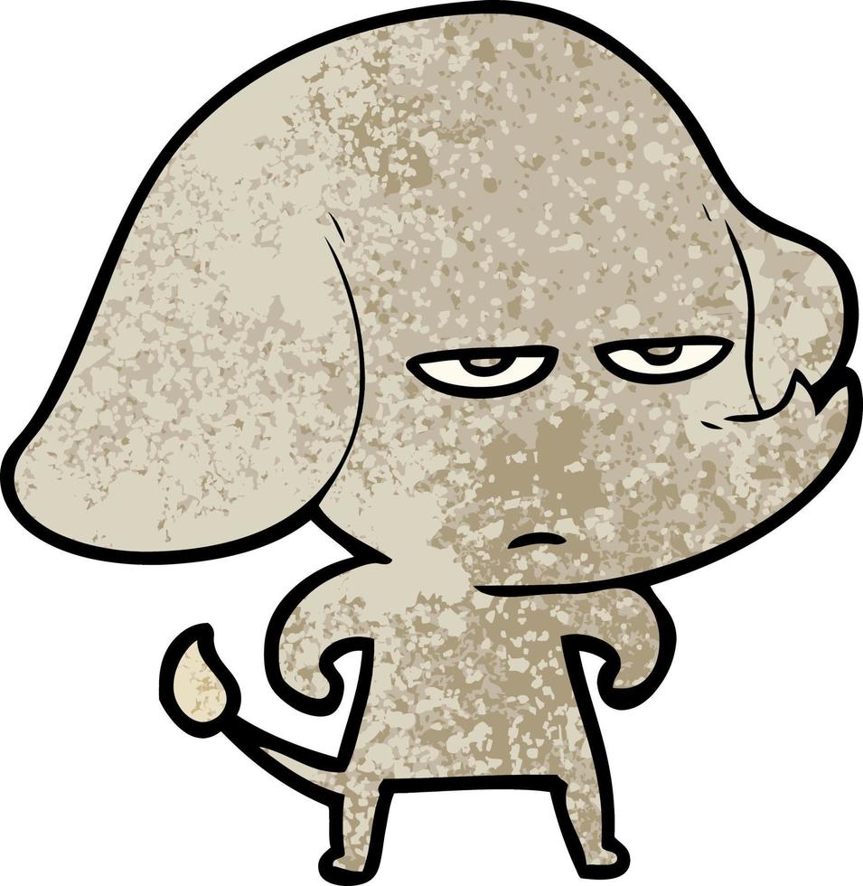 annoyed cartoon elephant vector