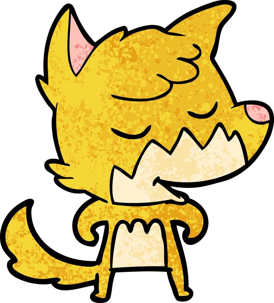 friendly cartoon fox vector