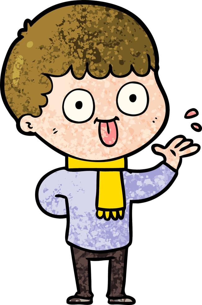 cartoon man staring vector