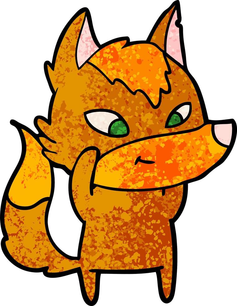 fox cartoon character vector