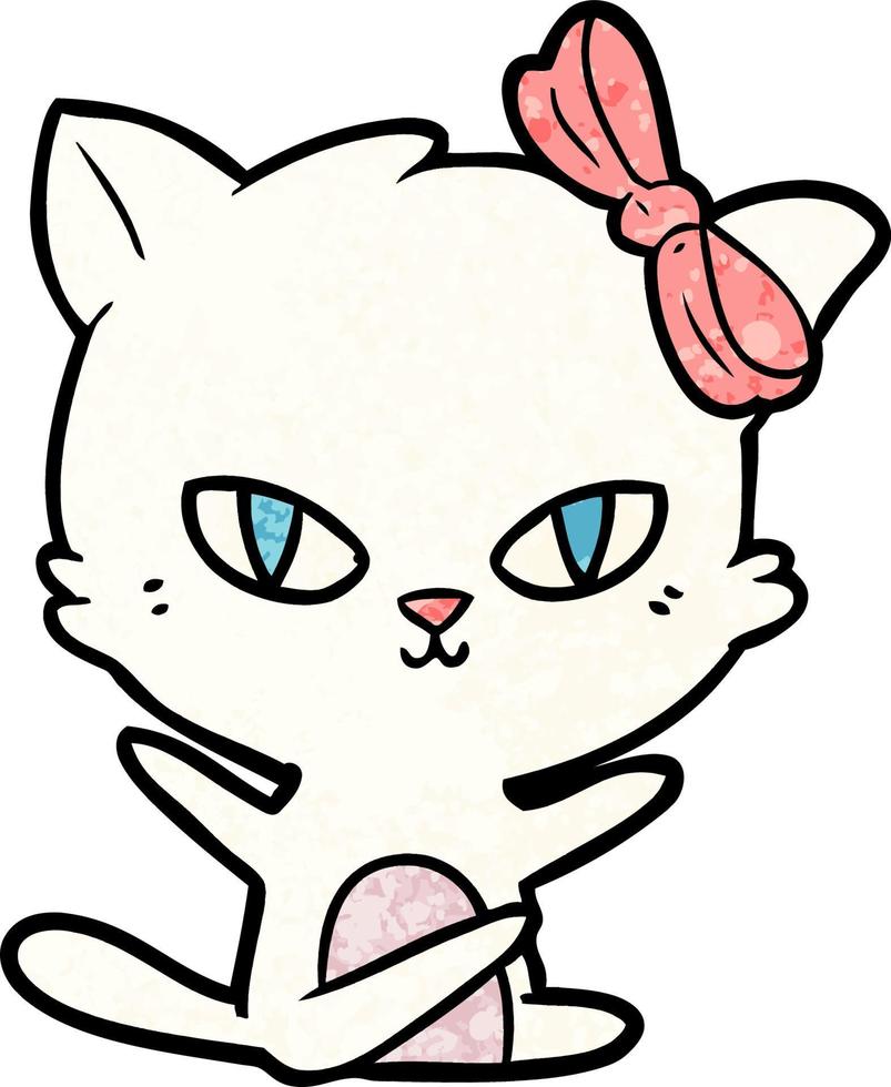 lindo gato de dibujos animados vector