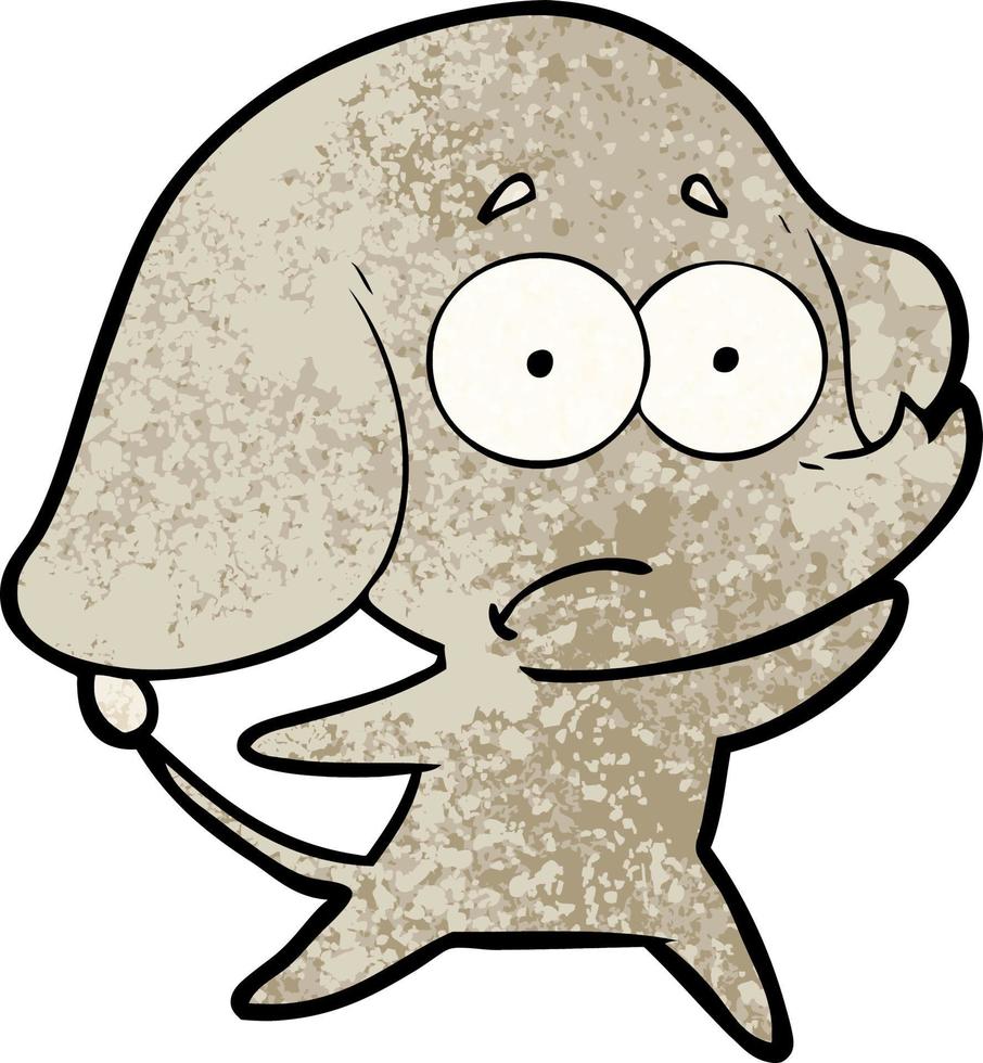cartoon unsure elephant vector