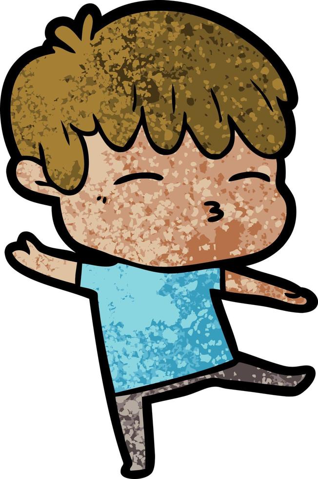 cartoon curious boy vector